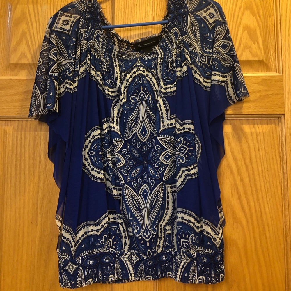 Embellished Semi Sheer Top